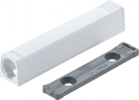 Blum Tip-on gerade Adapterplatte, seidenweiß - Blum Tip-on Adapterplatte 
für Türen, gerade (20/32 mm), seidenweiß, Langversion,
956A1201