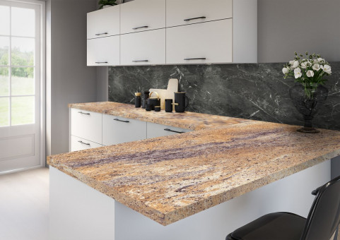 Resopal Arbeitsplatte 3458-HW Granito Zaragoza High Wear - Resopal Arbeitsplatte 3458-HW
Granito Zaragoza High Wear 
3 mm Radius
75% PEFC zertifiziert, DNVSE-PEFC-COC-349