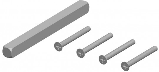 Hermat Verlängerunssatz 1 Drücker/Drücker TS=72-83 mm - Hermat  Verlängerunssatz 1
Drücker/Drücker 
TS= 72-83 mm 
für Basic Rosettengrt. Set 
4 Schrauben M5 x 80mm
Stift 8 x 150mm 
4373.KF/DG.72/83/M5     
45319
