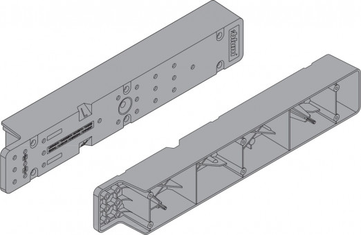 Blum SPACE STEP Distanzleiste - Blum SPACE STEP Distanzleiste, 
LxBxH 410x66x50 mm, oriongrau 
Z95D4100