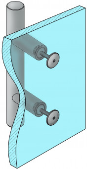 Hermat Stoßgriff Befestigungsets - <p><span style="color:black; font-size:10.0pt">Montagesets für Hermat Stoßgriffe ein- oder beidseitig an Holz- oder Glastüren</span></p>

