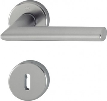 Hoppe Stockholm Alu F9 - <p>Rosettengarnitur aus stahlfarbig eloxiertem Aluminium, Türstärke 37-42 mm</p>
