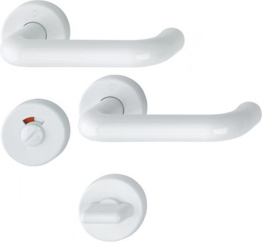 Hoppe Baden PVC weiss - <p>Rosettengarnitur</p>
