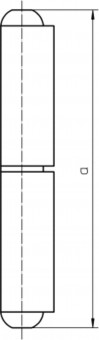 Simonswerk Profilrolle KO 41 / 80mm Rundkopf Messingstift - Simonswerk Profilrolle mit Rundkopf KO 41  80mm 80x13x8mm stahlblank Messingstift fest links und rechts verwendbar 5 180713 0 00208