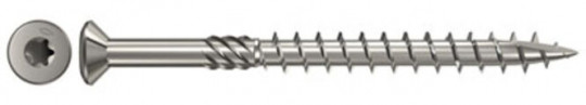 Fischer Terrassenschraube 5,0x80 mm - Fischer Terrassenschraube 5,0x80 mm,
Senkkopf, Teilgewinde Edelstahl A2 TG TX 20, 100 Stück,  660612