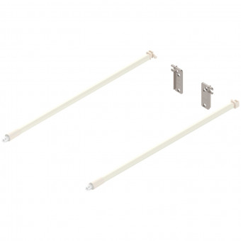 Metabox Längsreling-Set mit Rückwandhalter - Blum Längsrelingset Inserta 
mit Rückwandhalter für Metabox 
Stahl NL=550 mm RAL 9001
ZRE.521S.ID | 2
