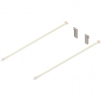 Blum Längsrelingset Inserta - Blum Längsrelingset Inserta
mit Rückwandhalter für Metabox 
Stahl NL=400 mm RAL 9001
ZRE.371S.ID | 2