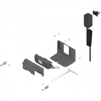 Blum SERVO-DRIVE Uno Set - Blum Servo-Drive uno 
für stehende Mülllösungen, Stecker E, 
Sprachpaket A, R7037 staubgrau, 
Z10NA30EA | 2