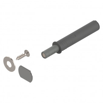 Blum Tip-on für Türen Kurzversion, platingrau - Blum Tip-On für Türen (Set), Kurzversion,
mit Magnet, R7036 platingrau, 
956.1004 | 2