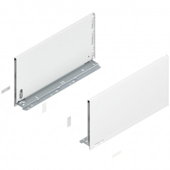 Blum Legrabox pure Zarge Höhe F NL 450 mm seidenweiß - Blum Legrabox Zarge, Höhe F
(239,9 mm), NL= 450 mm, links/rechts, 
für Legrabox pure, 
seidenweiß matt, 770F4502S | 2