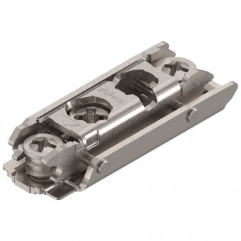 Blum Clip Kreuzmontageplatte Excenter Distanz 0 mm Stahl - Blum Clip-Montageplatte  m. Excenter-HV 
Stahl gerade 0 mm Distanz m.Sys-Schrauben 
für Zwillingsanschlag
175H410Z | 2