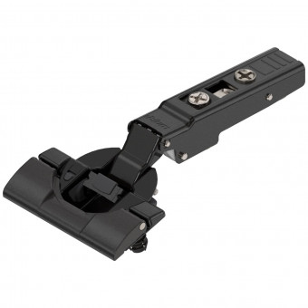 Blum Clip top Blumotion Spezialscharnier 110° - Blum Clip top Blumotion Spezial Scharnier 110° 
Eckanschlag mit Feder Inserta, 
onyxschwarz, 73B3590 | 2