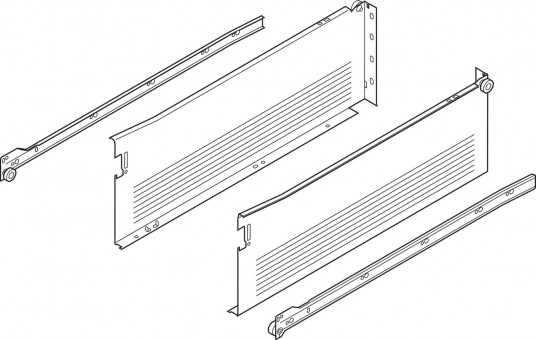 Korpusschinen|Zargen-Set weiß Steckversion H - <p>Zargenhöhe 150mm</p>
 | 2