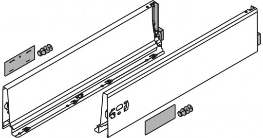 Tandembox Zargen-Set K Seidenweiß - <p>Zargenhöhe 115,8mm</p>
 | 2