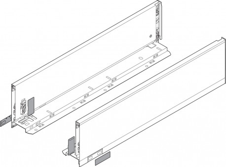 Legrabox  Zargen-Set K Edelstahl - <p>Zargenhöhe 128,5mm</p>
 | 2