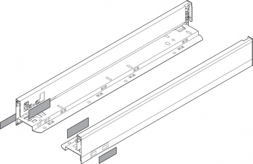 Legrabox Zargen-Set N Edelstahl - <p>Zargenhöhe 66,5mm</p>
 | 2