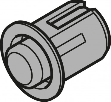 Blum Distanzpuffer - Blum-Distanzpuffer, Ø 8 mm,
Blendenspalt 2.6 mm, einbohren, 
R7037 staubgrau,  
993.0830.01 | 2