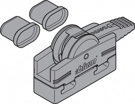 Blum SERVO-DRIVE Verbindungsknoten - Blum SERVO-DRIVE Verbindungsknoten
und 2 Kabelendenschutz schwarz;
werkzeuglose Montage; Z10V100E.01 | 2
