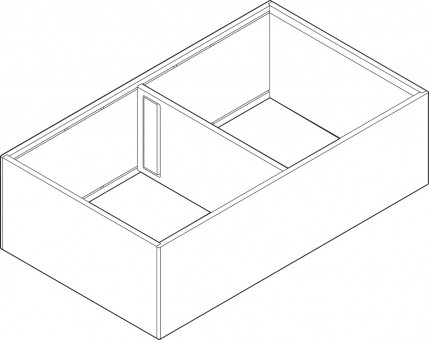 Blum Ambia-Line Legrabox Frontauszugrahmen oriongrau - Blum Legrabox Ambia-Line,
Frontauszugrahmen, ab NL 400, 
Stahl, B= 218 mm, 
oriongrau, ZC7F400RSP | 2