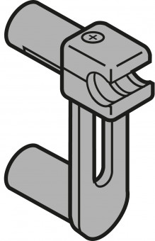 Blum Querrelinghalter - Blum Querrelinghalter zweifach RAL 9001
cremeweiss für Metaboxen, ZRU.00Z0.01 | 2