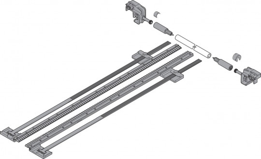 Seitenstablilierungs-Set für Teilauszug | 2