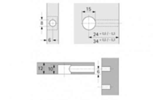 Rastex 15 Verbinder ohne Abdeckrand - Rastex 15 Verbinder ohne Abdeckrand blank, 
für Plattendicke 12 mm 
0020053  VE= 200 Stück | 2