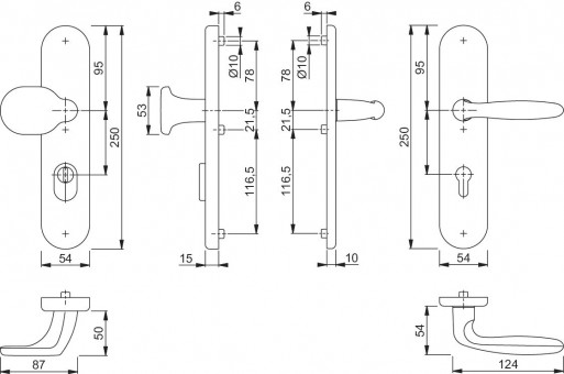 Hoppe HW-Grt. PZ 86G/3332ZA/3310/1510 Verona - Hoppe HW-Grt. 15/92 mm Verona 86G/3332ZA/3310/1510 F1 PZ
Haustür-Schutzgarnitur Knauf/Drücker mit ZA
TS 67-72 mm 
DIN L/R 
ES1
Schnellstift-Verbindung
3668330 | 2