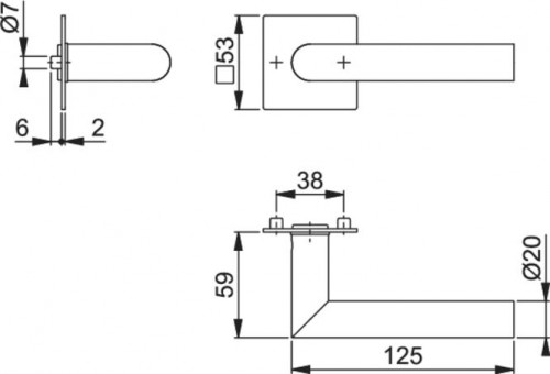 Hoppe ZT-Drücker E1400Z/848N/F69 - Hoppe ZT-Drücker Amsterdam, E1400Z/848N/F69 Edelstahl 
mit eckiger Drückerrosetten Schnellstift-plus
ohne Schlüsselrosetten
TS=35-45 mm 
3747020 | 2