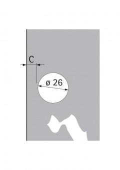 Glastürscharnier Perfekt 5204 W45, TU 12 / S - Glastürscharnier Perfekt 5204 W45, TU 12 / S, zum Anschrauben (Scharnier und Montageplatte)  0069600 | 2