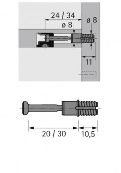 Verbinderdübel Rapid S DU 325 - Verbinderdübel Rapid S DU 325 
Ø 8mm, Spannmaß 30mm 0047458 | 2