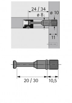 Verbinderdübel Rapid S DU 332 - Verbinderdübel Rapid S DU 332 
Ø10mm, Spannmaß 20 mm 0044758 | 2