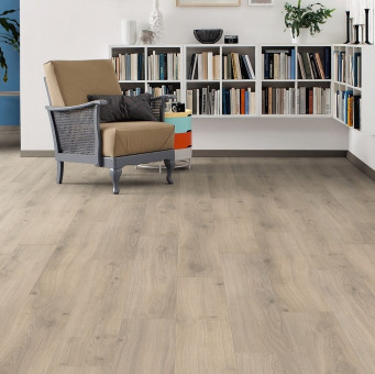 Laminatboden Tritty 100 TC, LD Eiche Emilia samtgrau auth. - Laminatboden Tritty 100 Top Connect, Landhausdiele Eiche Emilia samtgrau auth. soft 4V, 
8 Stück/Paket = 1,98 qm, 
52 Pakete/Palette = 102,93 qm, 
538695 | 3
