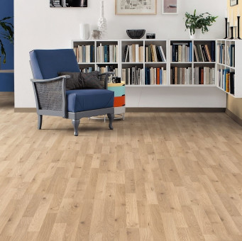 Laminatboden Tritty 90 TC, 3-Stab Steineiche auth. Matt - Laminatboden Tritty 90 Top Connect, 3-Stab Steineiche auth. matt, Nutzungsklasse 23/32, 
9 Stück/Paket = 2,22 qm, 
52 Pakete/Palette = 115,44 qm, 
538855 | 3