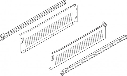 Korpusschinen|Zargen-Set weiß Steckversion K - <p>Zargenhöhe 118mm</p>
 | 3
