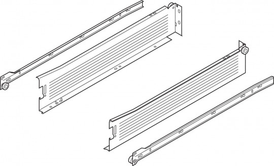 Korpusschinen|Zargen-Set weiß Steckversion M - <p>Zargenhöhe 86mm</p>
 | 3