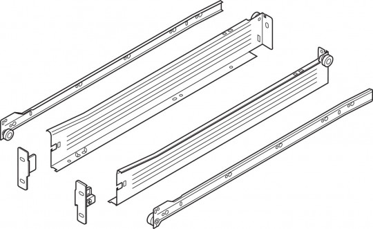 Blum Metabox Teilauszug Steckversion - Blum Metabox Teilauszug 500 mm 
C15 Zargenhöhe 54 mm, 
RAL9001 Steckversion, 320N5000C15 | 3