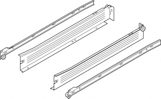 Korpusschinen|Zargen-Set weiß Schraubversion N - <p>Zargenhöhe 54mm</p>
 | 3