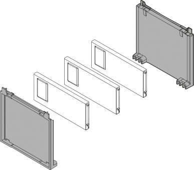 Blum Ambia-Line Flaschenset Breite 100 mm seidenweiß - Blum Ambia-Line Flaschenset 
für Schubkastenrahmen Breite 100 mm, 
seidenweiß, ZC7B0100S | 3