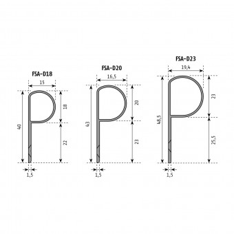 Planet Fingerschutzprofile FSA stumpf | 3
