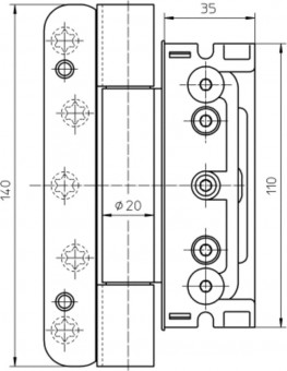 Simonswerk Haustürband Baka Protect 4010 3D MSTS Edelst. - Simonswerk Baka Protect 4010 3D MSTS Haustürband
Edelstahl matt gebürstet mit Stiftsicherung Satz mit 3 Stück
3D Verstellung ( Seite +/-3mm, Höhe +/-3mm, Andruck +/-3mm ) 
innenliegender Stift , wartungsfreie Gleitlagertechnik,
Rollenlänge 140mm, Rollendu | 3