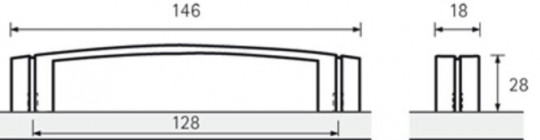 Möbelgriff verzinnt - Möbelgriff verzinnt 
BA=128 mm  
0115266 | 3