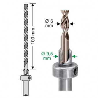 Spax step drill 6 Holzbohrer - Spax step drill 6
Bohrsenker 6 mm, Bohrer austauschbar, in der Länge verstellbar, besonders geeignet 
für Spax Weg und Steg, 
Inhalt: 
2 x Holzbohrer Ø6 mm, 
1 x Senker Ø9,5 mm, 
1 x Innensechskantschlüssel | 4